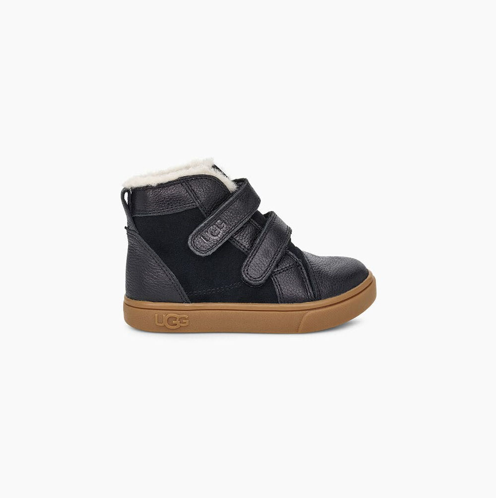 UGG Rennon II Black Sneakers for Toddlers (TCMI64951)